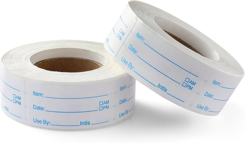 COKUMA 1000 Labels for Food Containers, No-Residue Food Labels and Easy to Write on, Removable Date Freezer Labels Sticker, 1 x 2 Inch - Image 1